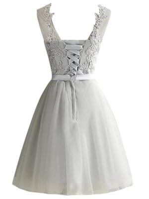 Women Lace Bridesmaid Dress Sleeveless Embroidered Mesh Tulle Slim Elegant Ladies Party Wedding Formal Dress pekdi