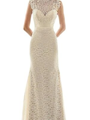 Sexy Apricot Sequin Backless Slim Floor Length Prom Gown Bridesmaid Cocktail Party Dress for Women