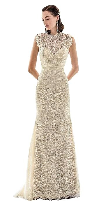 Sexy Apricot Sequin Backless Slim Floor Length Prom Gown Bridesmaid Cocktail Party Dress for Women(White)