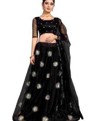 Black Elegant and Stylish Lehenga Choli for Women - Leela