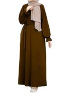 Brown Abaya Burqa Dress's for Women Stitched Burkha | Casual Wear Abaya Burqa