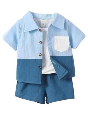 Stylish Boys Coords Dress Set | Printed Shirts and Shorts for Kids Clothes - Boys Solid Co-ord Set