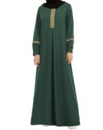 Long Sleeve Abaya for Girls Muslim Islamic Dresses Kids Printed Maxi Prayer Clothes Robe