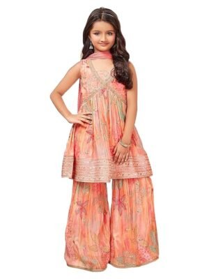 New Girl's Style Georgette Salwar Suit For Kids
