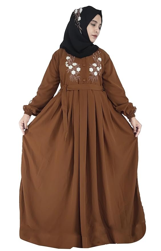 Brown Free Size Muslim Burqa/Abaya & Burkha Dress for Muslim Women And Girl's