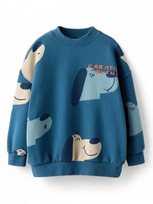 Boys & Girls Oversized Sweatshirt | Graphic Print | Age 3-10 Years | Warm & Comfortable Kids Pullover