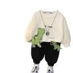 Unisex Kid Cotton Printed Sweatshirt and Pant Set Round Neck Long Sleeve Outfit | | Winter Warm Clothes