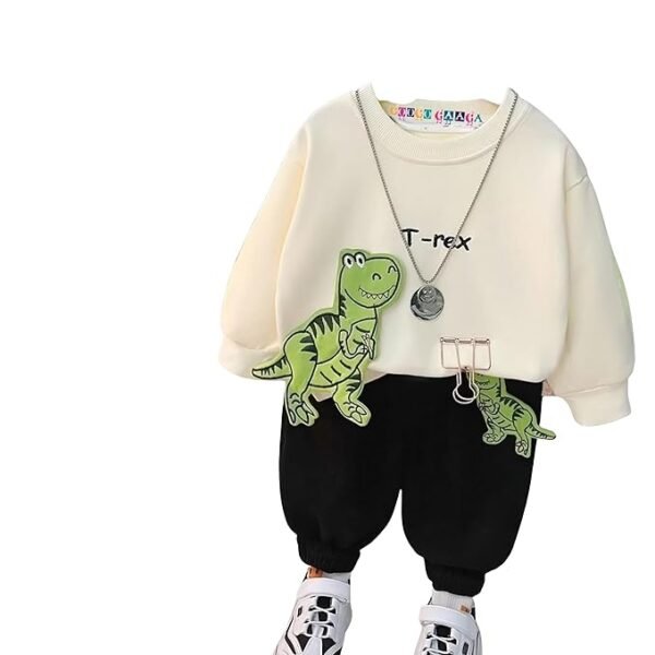 Unisex Kid Cotton Printed Sweatshirt and Pant Set Round Neck Long Sleeve Outfit | | Winter Warm Clothes