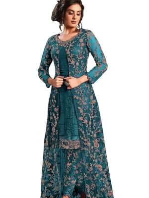 Women's Green Anarkali Long Gown