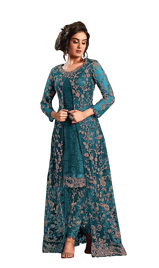 Women's Green Anarkali Long Gown