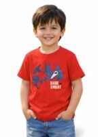 Kids Red Cotton T-Shirt for Boys