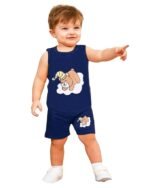 Boy's T-Shirt & Shorts Set New Born Baby Clothes | Kids Clothing | Dress | Sleeveless T Shirts | Shorts | Cotton | Casual
