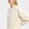 Embroidered Bow Cotton Sweatshirt – White