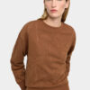 Embroidered Bow Cotton Sweatshirt – Brown
