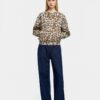 Cotton Sweatshirt with Applications – Mustard