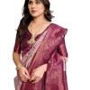 Fashion Women's Kanjivaram Soft Silk Banarasi Sarees With Blouse Piece For Women