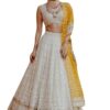 TRENDMALLS Women's Satin Embroidery Sequence Work Lehenga Choli Set with Dupatta For Women SemiS