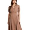 Symbol Premium Women's 'Desk-to-Dinner' Fit & Flare Wrap Dress (Midi Length | Stylis