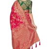 Monjolika Fashion Women's Banarasi Silk Blend Woven Zari With Tussles Saree and Jacquard Woven B