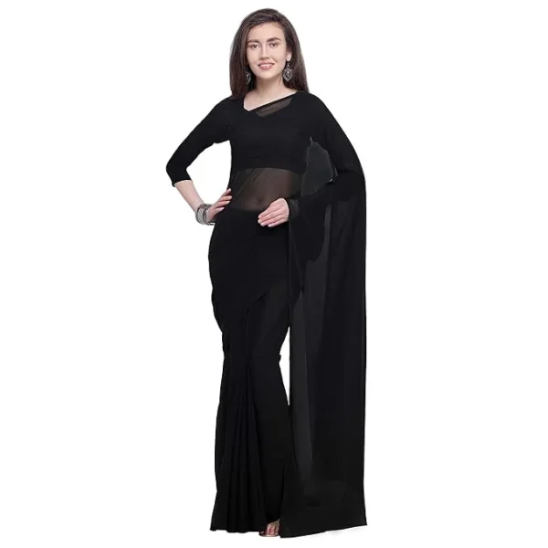 Sarees Georgette with Blouse Piece Saree