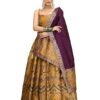 PURVAJA Women's Kanjiwaram Semi-Stitched Lehenga choli