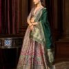 PURVAJA Women's Kanjiwaram Semi-Stitched Lehenga choli