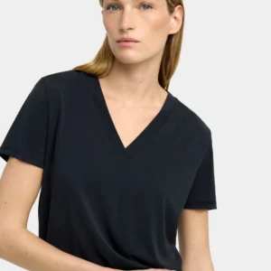 Soft Modal V-Neck T-Shirt – Anthracite