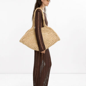 Open-Knit Long Tie-Back Maxi Dress