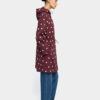 Polka-Dot Water-Repellent Parka – Bordeaux