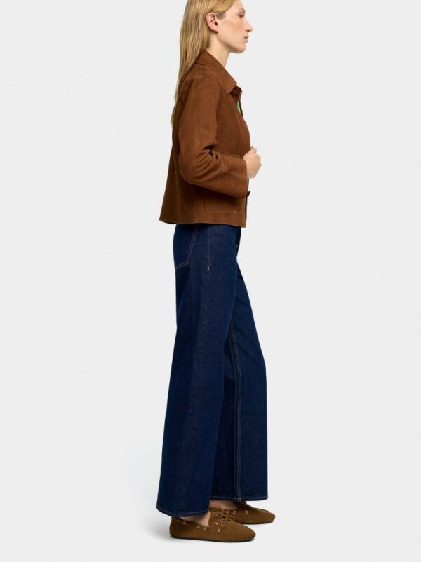 Blue Straight Denim Trousers
