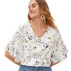 Oversized Shirt for Women – Korean Casual Short Sleeve Loose Fit Top