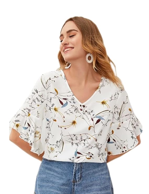 Oversized Shirt for Women – Korean Casual Short Sleeve Loose Fit Top