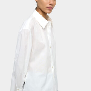 Classic Cotton Button-Up Shirt – White
