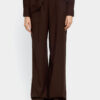 Fluid Trousers with Adjustable Cord – Brown