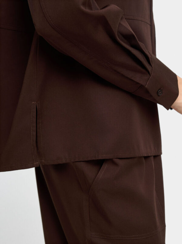 Fluid Trousers with Adjustable Cord – Brown