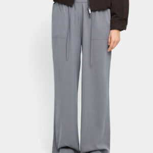 Fluid Trousers with Adjustable Cord – Grey