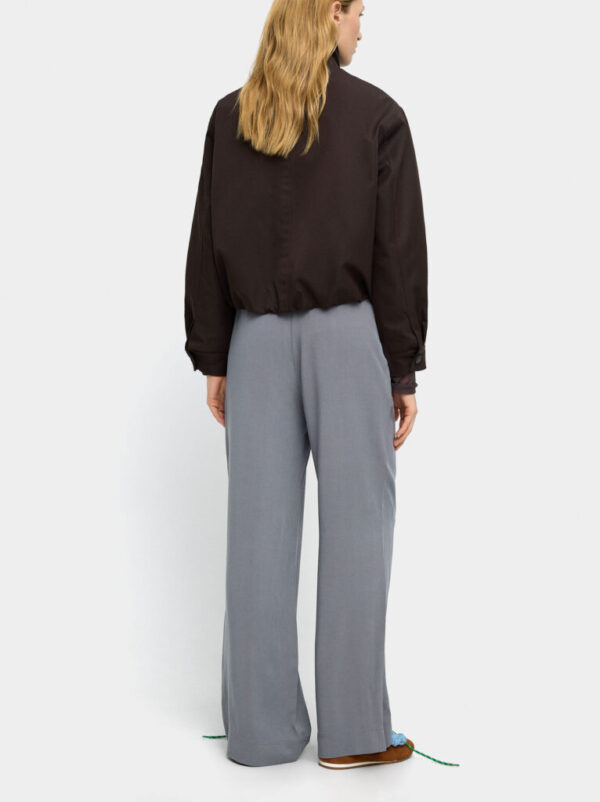 Fluid Trousers with Adjustable Cord – Grey