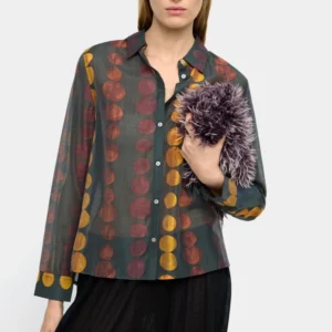 Semi-Sheer Printed Shirt – Multi