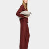 Fluid Satin V-Slit Blouse