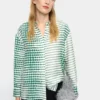 Crinkled Printed Shirt – Green
