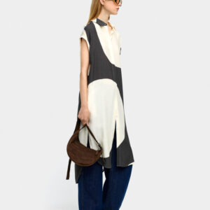 Geometric Print Midi Shirt Dress