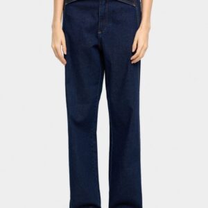 Blue Side-Stitched Denim Trousers