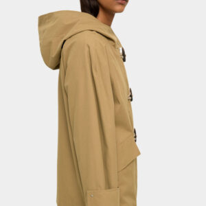 Hooded Cotton Jacket with Padded Vest – Camel