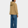 Hooded Cotton Jacket with Padded Vest – Camel