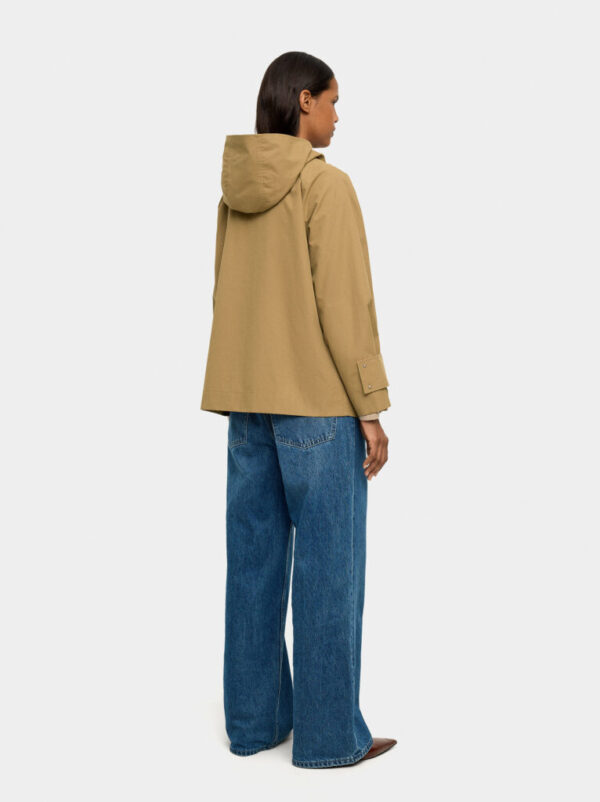 Hooded Cotton Jacket with Padded Vest – Camel