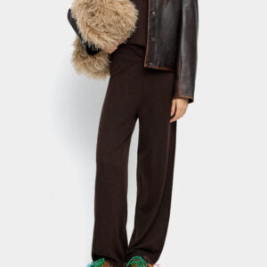Straight Knit Trousers – Brown (XS-S fit)
