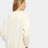 Embroidered Bow Cotton Sweatshirt – White