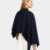 Brown Wool-Blend Buckle Poncho