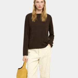 Modal Long-Sleeve T-Shirt – Brown