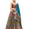 PURVAJA Women's Kanjiwaram Semi-Stitched Lehenga choli